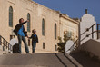 father and little son travel in Malta, Europe