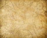 Fototapeta Mapy - pirates treasure map background illustration
