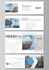 Wall Mural - social media and email headers set, modern banners. business design templates. vector layouts in pop