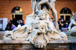 A detail from Fountain of Neptune at the northern end of Navona Square /Piazza Navona/ in Rome, Italy.