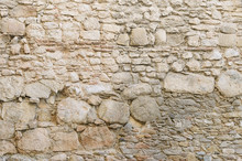 Old Beige Stone Wall Background Texture