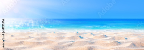 Zdjęcie XXL Tło plaża - piękny piasek i morze i światło słoneczne
