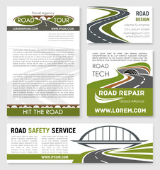 Road and highway banner template design