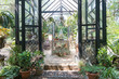 A glasshouse  is a structure in which plants requiring regulated climatic conditions are grown.
