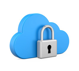 Wall Mural - Cloud Computing Padlock Security