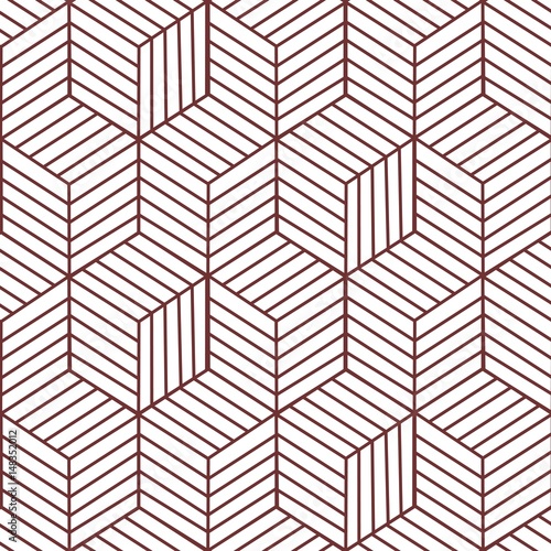 geometryczny-wzor-w-czerwone-kostki-szescienne-i-wektorowe-linie