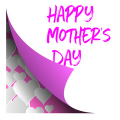 Wall Mural - Happy Mother's Day with hearts on turn page 