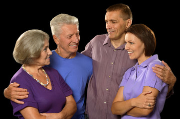 Happy parents with grown-up children