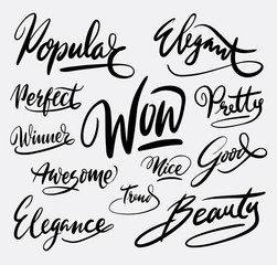 Poster - Wow popular hand written typography. Good use for logotype, symbol, cover label, product, brand, poster title or any graphic design you want. Easy to use or change color