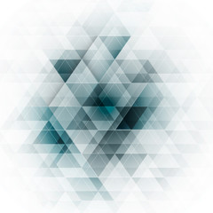 Wall Mural - abstract blue triangles geometric vector background.