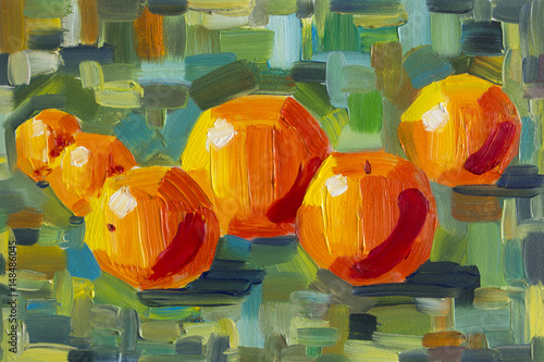 Original Oil Painting Oranges On Colorful Background Impressionism Large Brush Strokes Modern Art Buy This Stock Illustration And Explore Similar Illustrations At Adobe Stock Adobe Stock