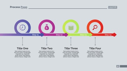 Four Steps Timeline Slide Template