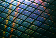Detail Of Silicon Wafer Containing Microchips