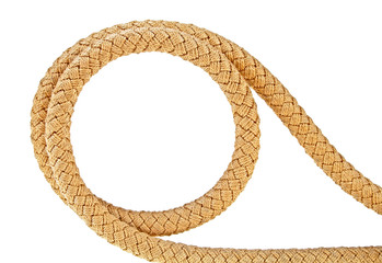 Brown rope isolated on a white background