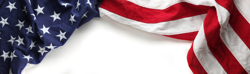 red, white, and blue american flag for memorial day or veteran's day background