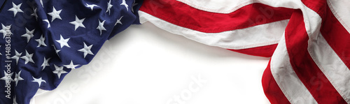 Red, white, and blue American flag for Memorial day or Veteran's day background Poster Mural XXL