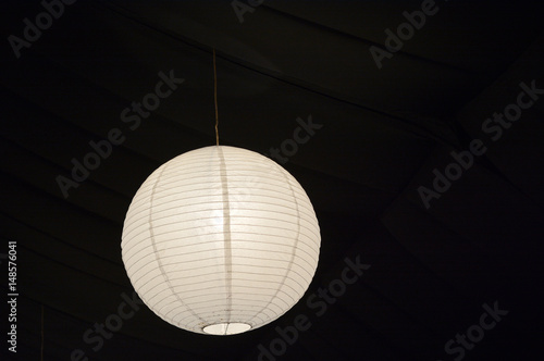 Paper Lantern Lamp Hang From A Ceiling Buy This Stock Photo And