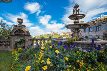 Viterbo, Italy - A sunday morning in the medieval city of the Lazio region, district named San Pellegrino