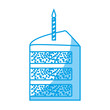 © djvstock - birthday cake icon over white background. vector illustration