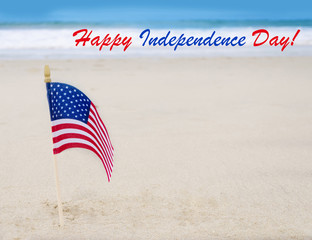 Happy Independence day USA background with American flag