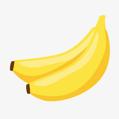 Sticker - banana fresh and healthy fruit vector illustration design