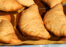 Italian Stuffed Fried Bread Called Panzerotti Or Pizza Puff With