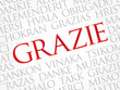 © dizain - Grazie (Thank You in Italian) Word Cloud background, all languages, multilingual for education or thanksgiving day
