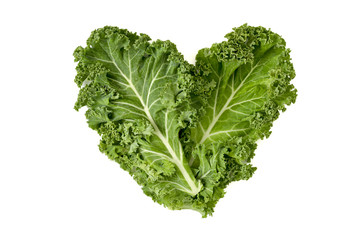 Poster - kale leaves forming a heart