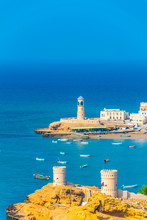 Aerial View Of The Omani Town Al Ayjah