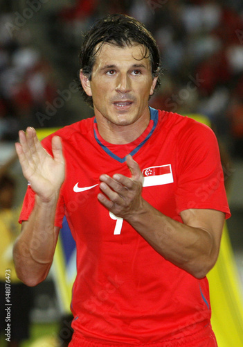 Singapore S Captain Aleksandar Duric Claps Before Fifa World Cup