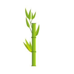  ikona liści bambusa na białym tle. kolorowy wzór. ilustracji wektorowych