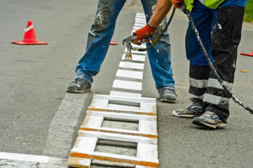 Wall Mural - Pedestrian crossing painting