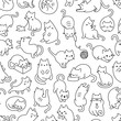 © Denis - Cat Outline Seamless Vector Pattern