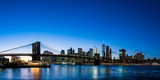 Fototapeta  - New York Nightscape with Brooklyn bridge