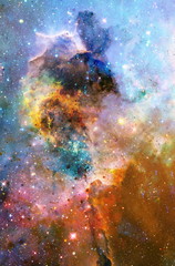 Aufkleber - Cosmic space and stars, color cosmic abstract background.