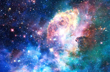 Poster - Cosmic space and stars, color cosmic abstract background.
