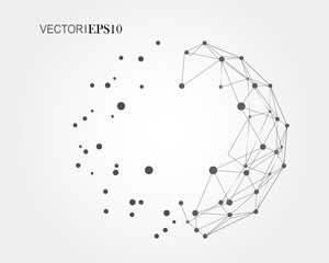 Connection concept. Geometric vector background for business or science