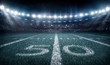 american football stadium 3D in light rays render