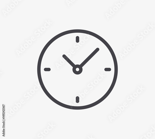 Cuadros en Lienzo Clock Line Icon. Editable Stroke.