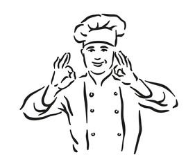 Wall Mural - Chef portrait illustration