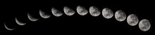 Phases Of The Moon From New To Full (Real Moon Captured Day By Day Not Computer Generated)