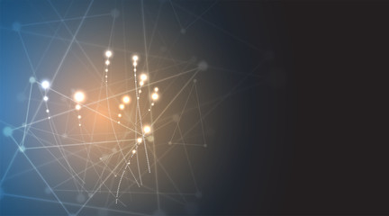 Digital technology world. Business and media  virtual concept. Vector background
