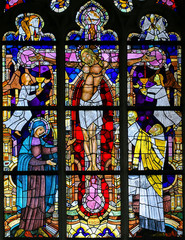 Papier Peint - Stained Glass - The Crucifixion of Jesus