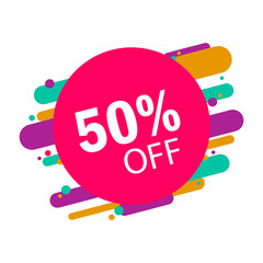 Wall Mural - Sticker special offer, colorful style. vector illustration