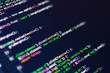 © Sabrina - Software development. Software source code. Programming code. Writing programming code on laptop.
