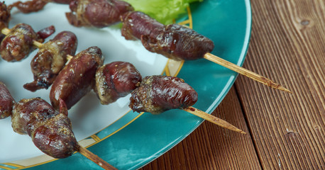 Sticker - Chicken heart kebabs