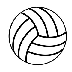 Poster - volleyball ball icon over white background. sports equipment concept. vector illustration