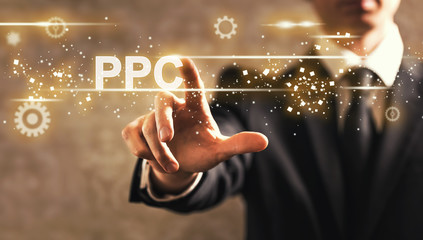 Poster - PPC text with businessman