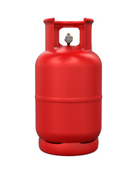 Wall Mural - Red Gas Cylinder Isolated