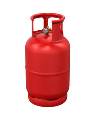 Wall Mural - Red Gas Cylinder Isolated